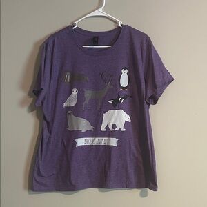 Gildan Purple Arctic Wildlife T-Shirt